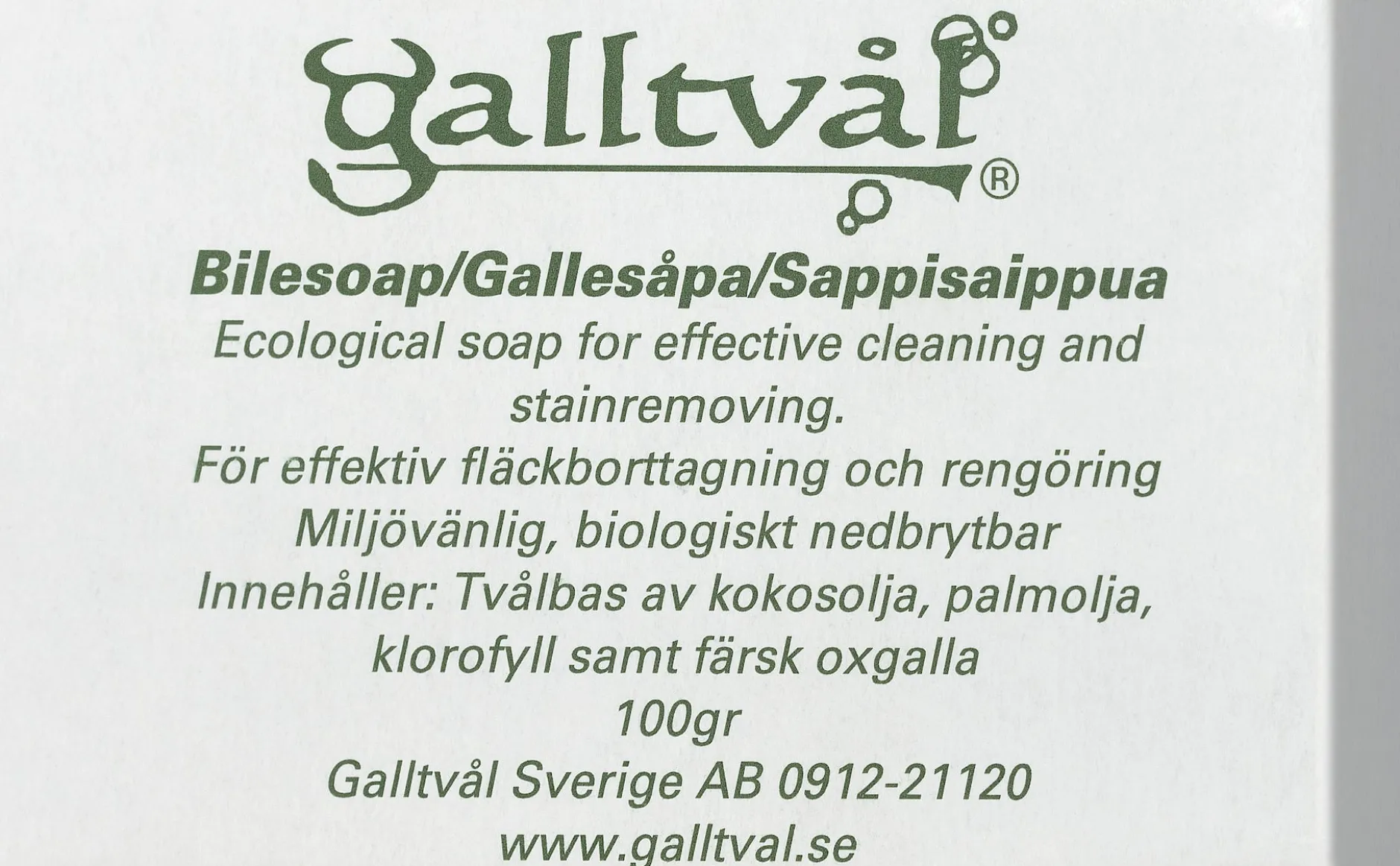 Galltvål Fast 100 g