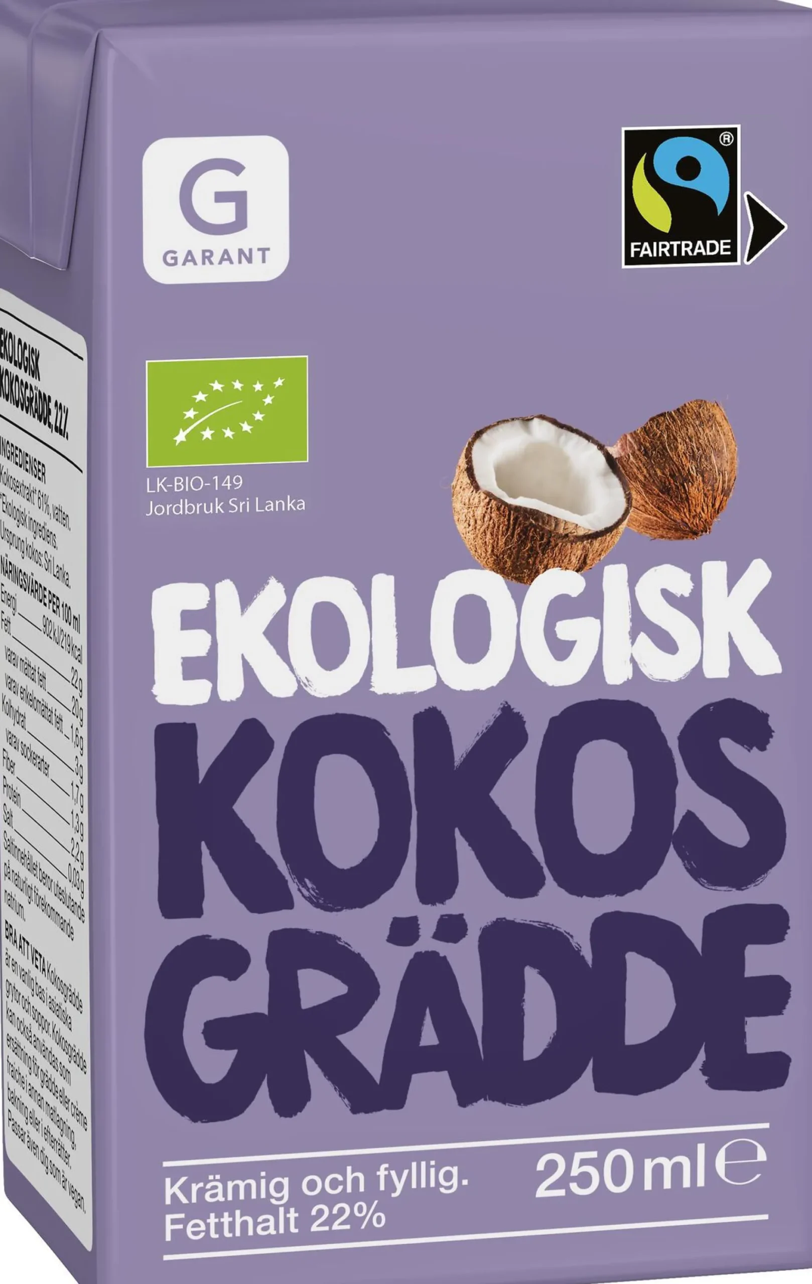 Garant Eko Kokosgrädde 250 ml
