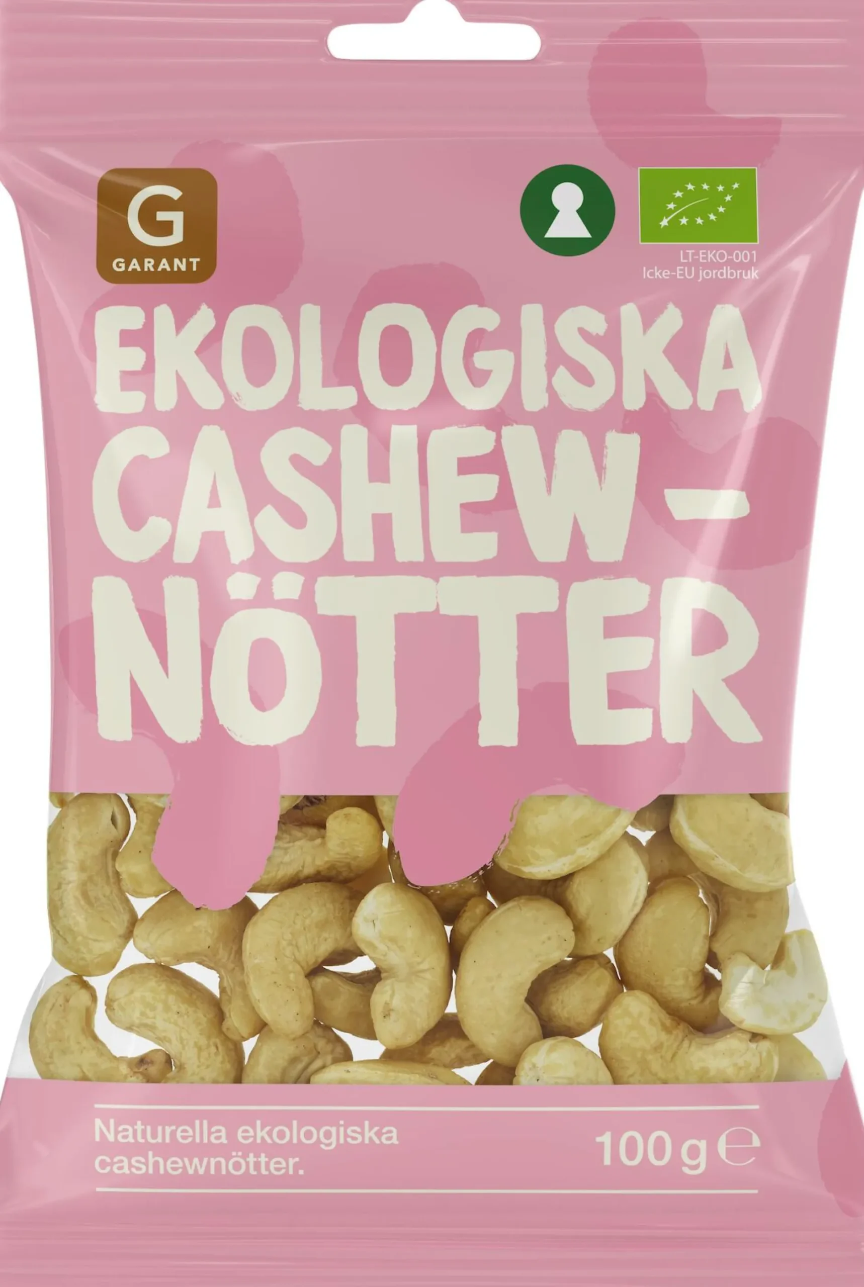 Garant Ekologiska Cashewnötter 100g