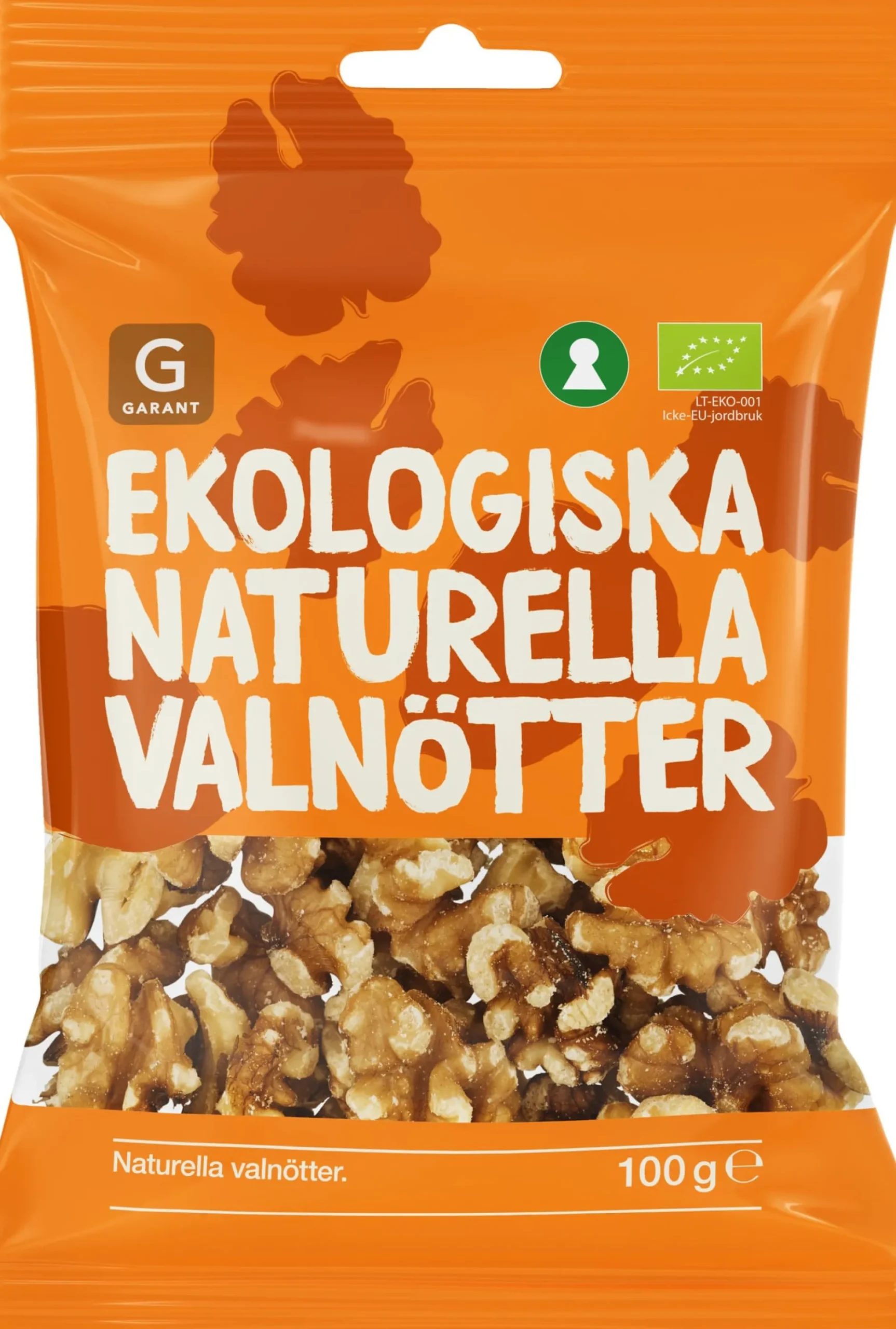 Garant Ekologiska Naturella Valnötter 100 g