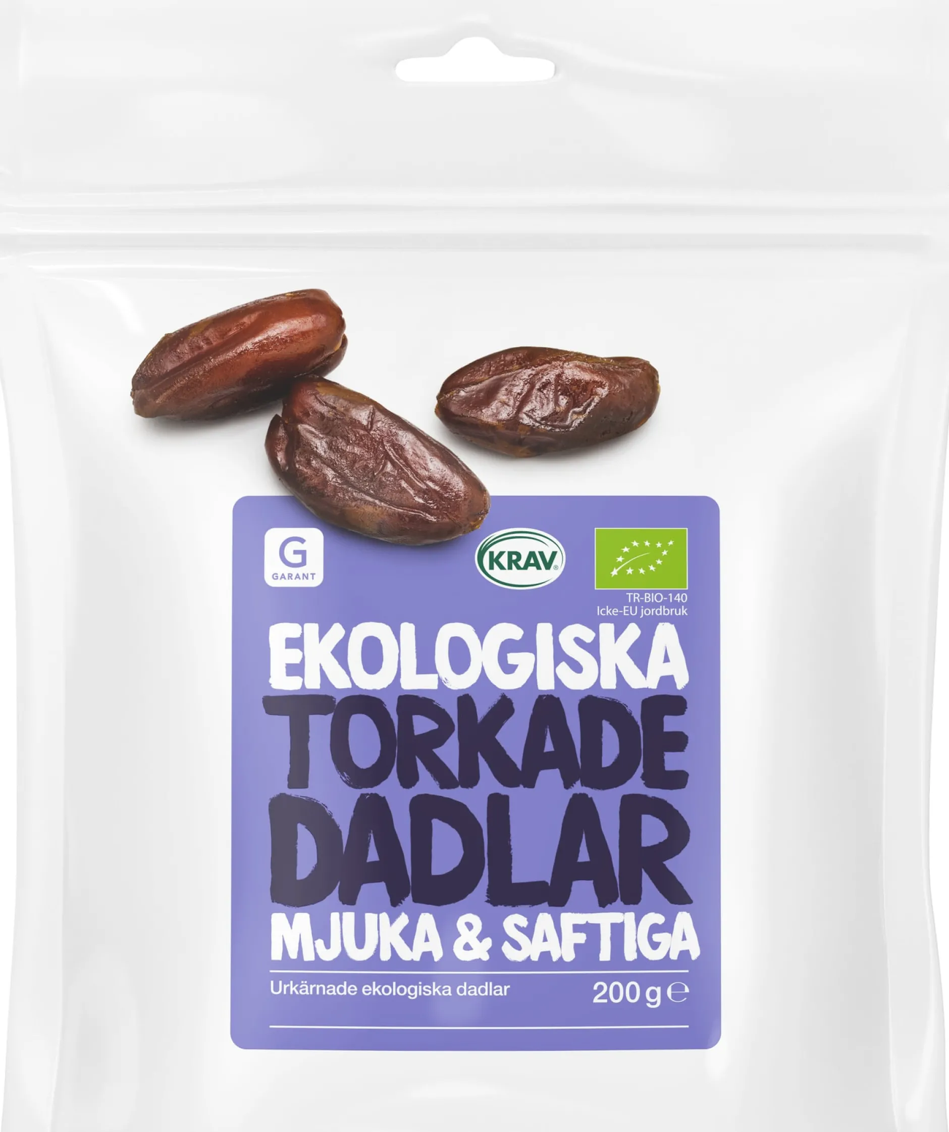 Garant Ekologiska Torkade Dadlar 200 g