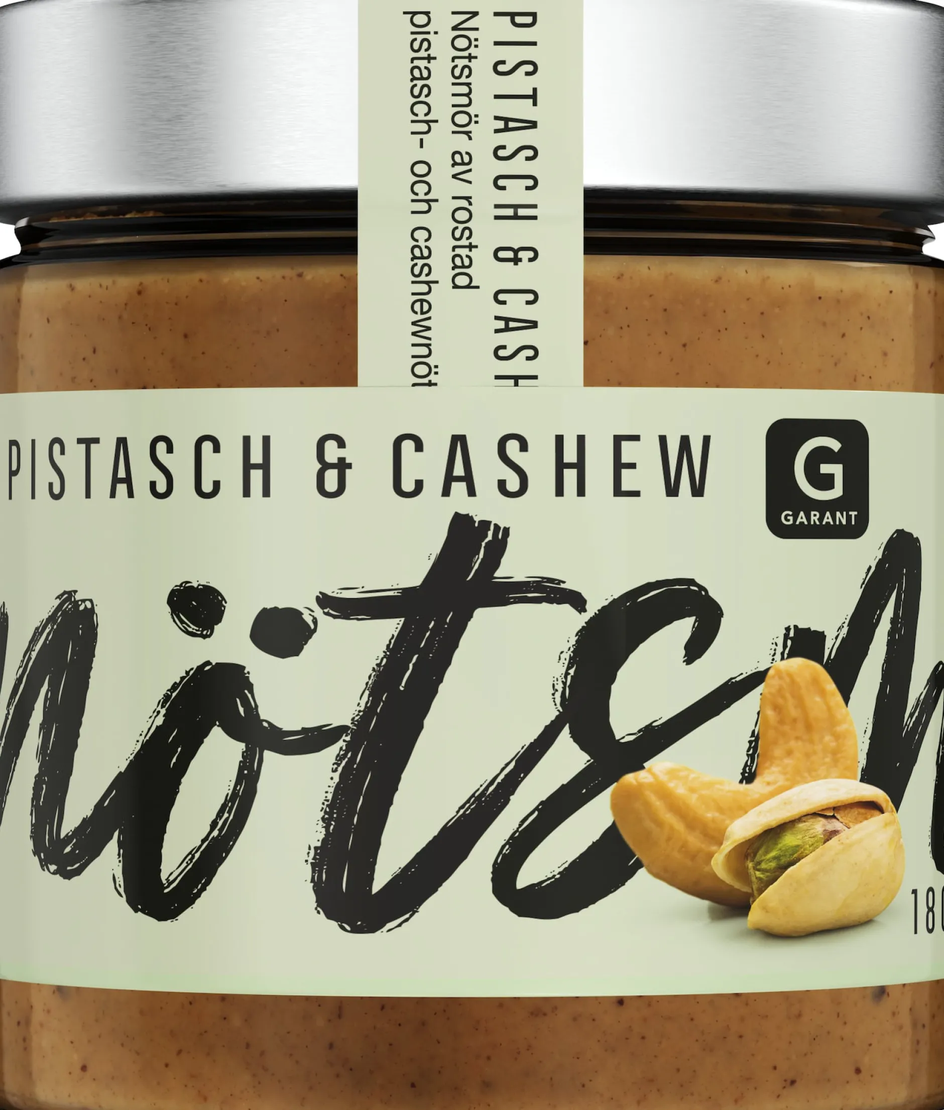 Garant Nötsmör Pistasch & Cashew 180 g