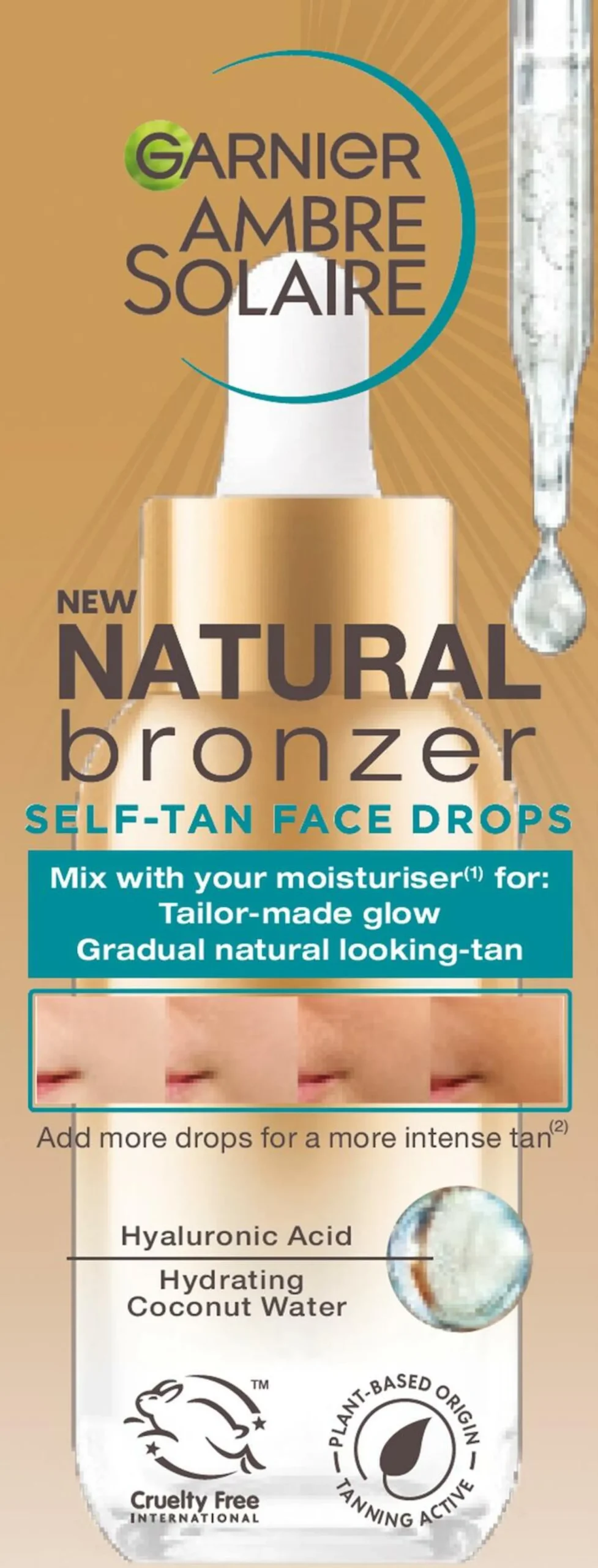 Garnier Ambre Solaire Natural Bronzer Self-Tan Face Drops 30 ml