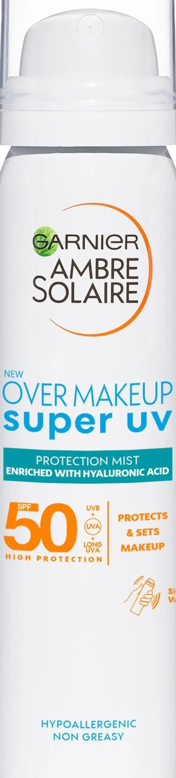 Garnier Ambre Solaire Super UV Over Makeup Protection Mist with Hyaluronic Acid SPF50+75 ml