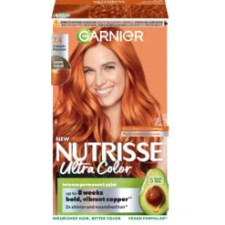 Garnier Nutrisse Ultra Color Permanent Hårfärg för normalt hår 7.4 Copper Passion 1 st