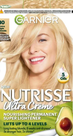 Garnier Nutrisse Ultra Créme Permanent Hårfärg för normalt hår 10 Extra Light Blonde 1 st