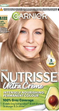 Garnier Nutrisse Ultra Créme Permanent Hårfärg för normalt hår 8.132 Light Blonde Nude 1 st