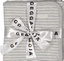 Geggamoja Babyfilt Bambu Classic Vit/Grå One Size