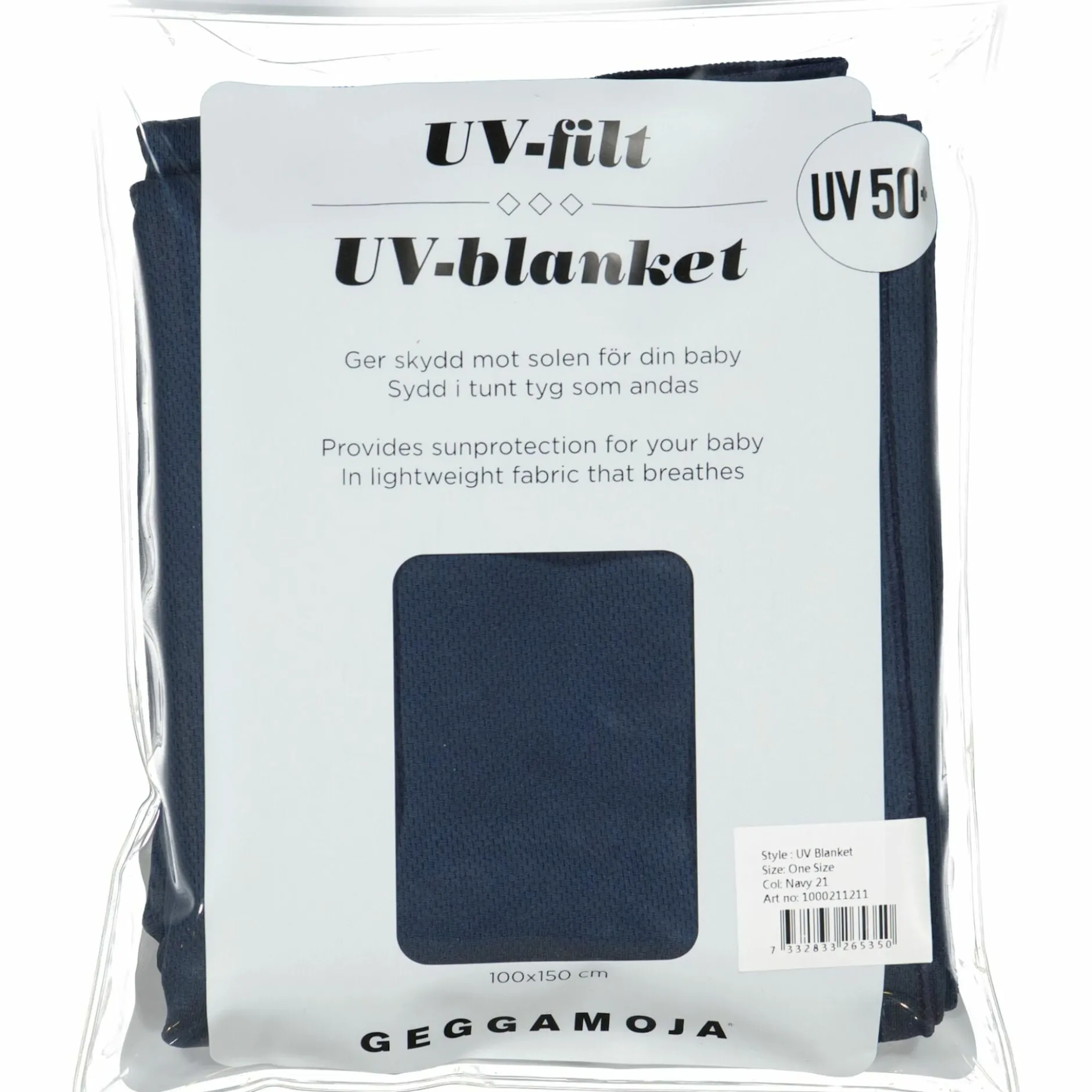Geggamoja UV Filt 50+ Marinblå One Size