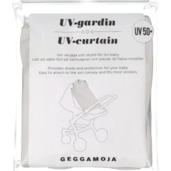 Geggamoja UV-Gardin Barnvagn Vit One Size UV50 +