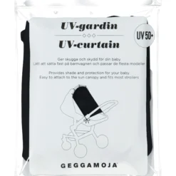 Geggamoja UV-Gardin Barnvagn Svart One Size UV50 +