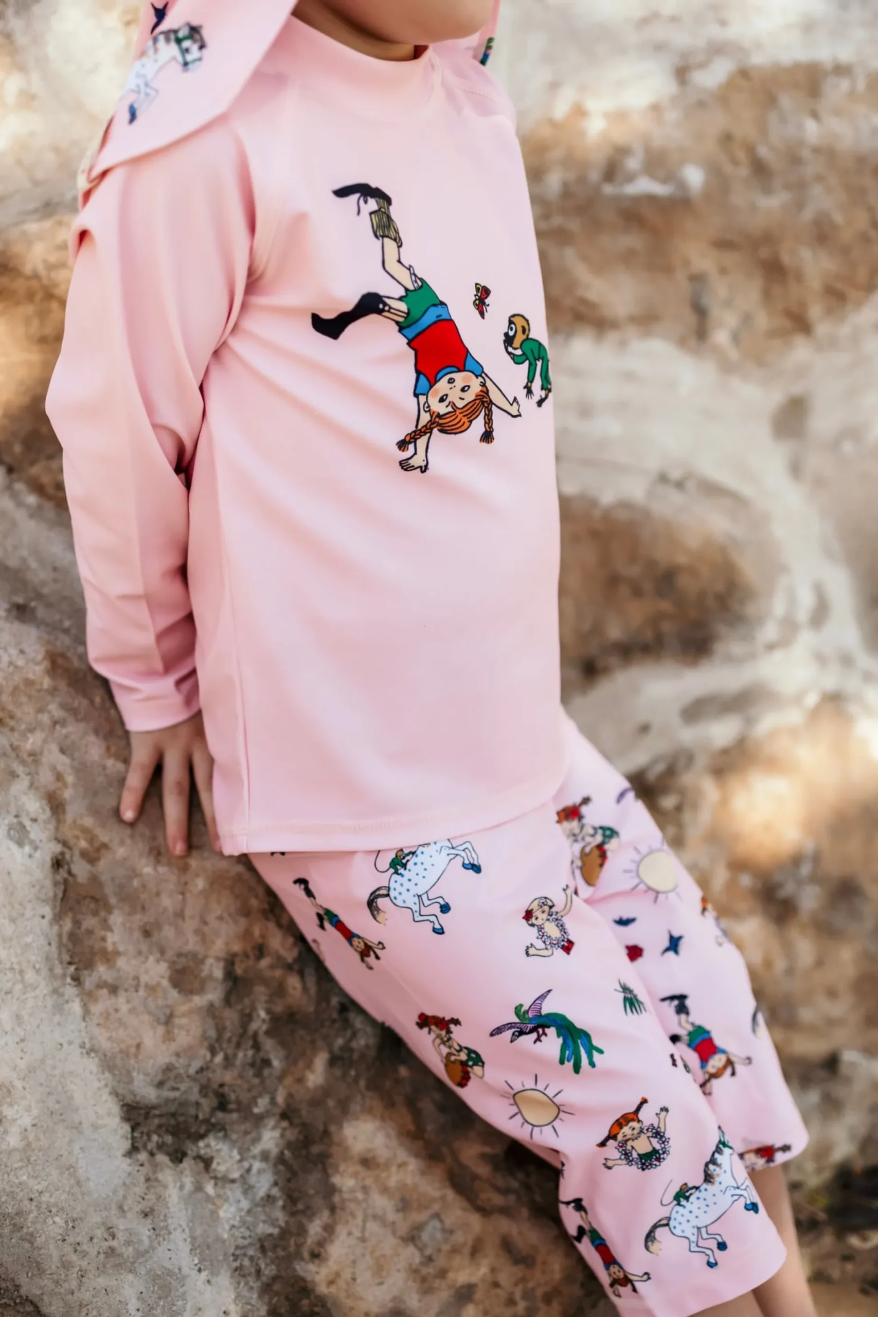 Geggamoja UV-Set Pippi Långstrump Rosa Stl 98/104