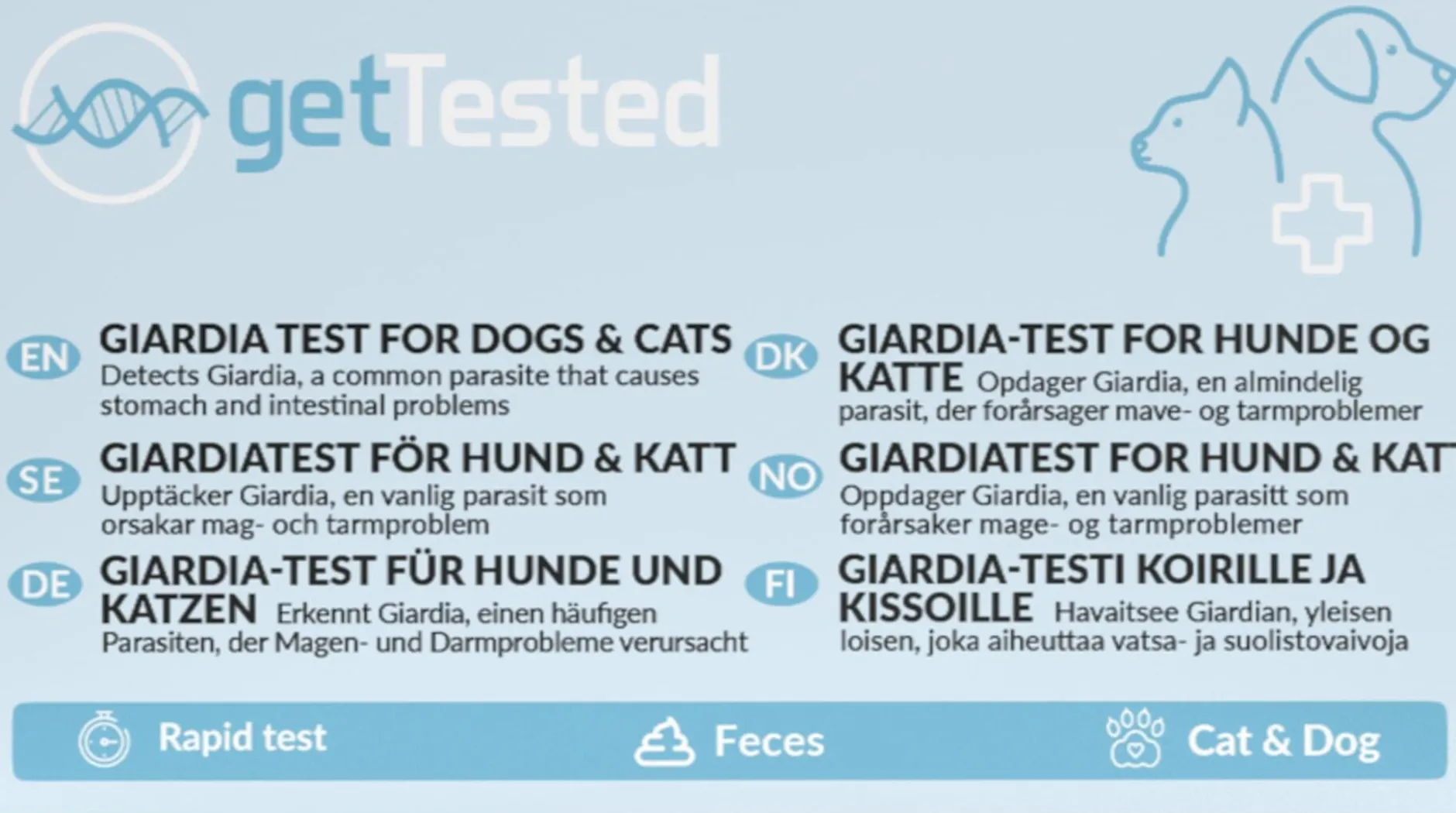 Get Tested Giardia-test för hundar och katter 1 st