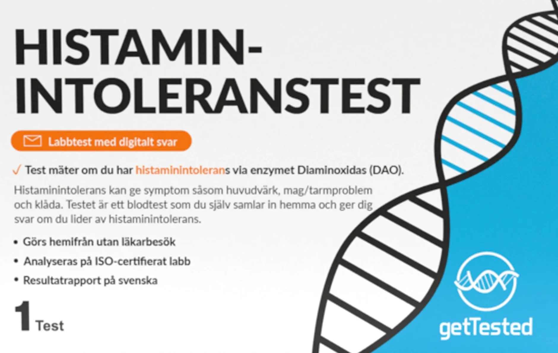 Get Tested Histaminintoleranstest (Labbtest)
