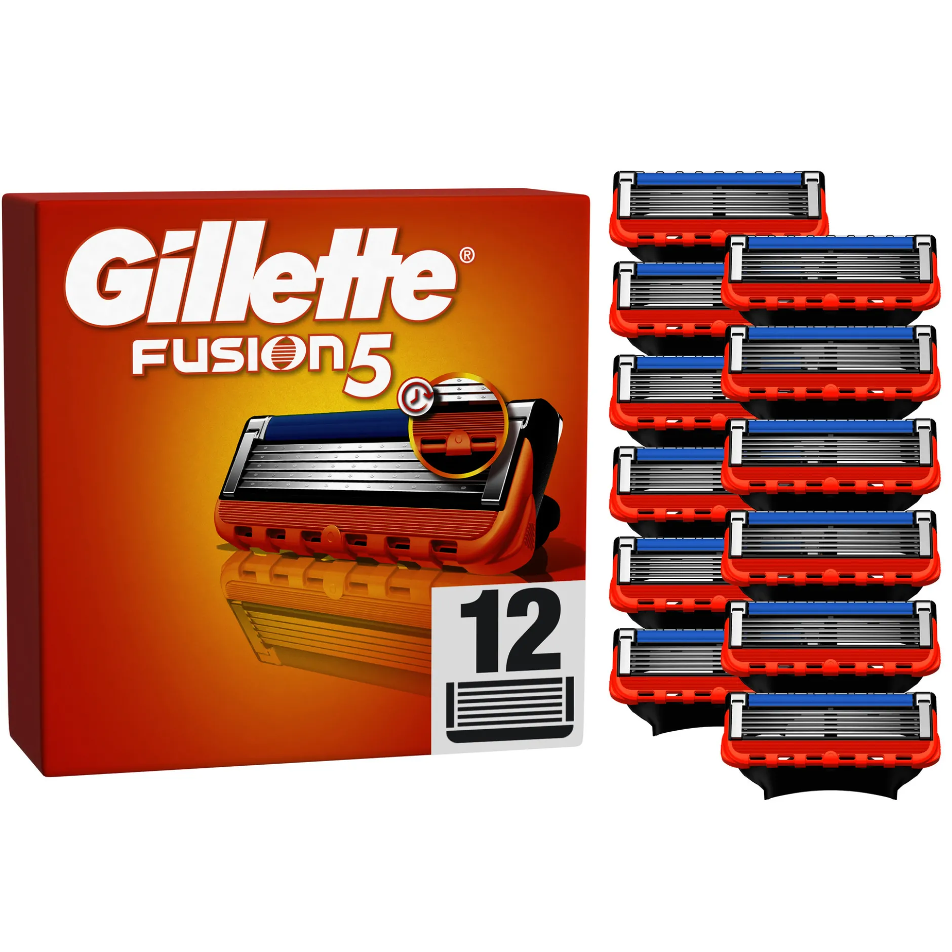 Gillette Fusion5 rakblad för män, 12 st