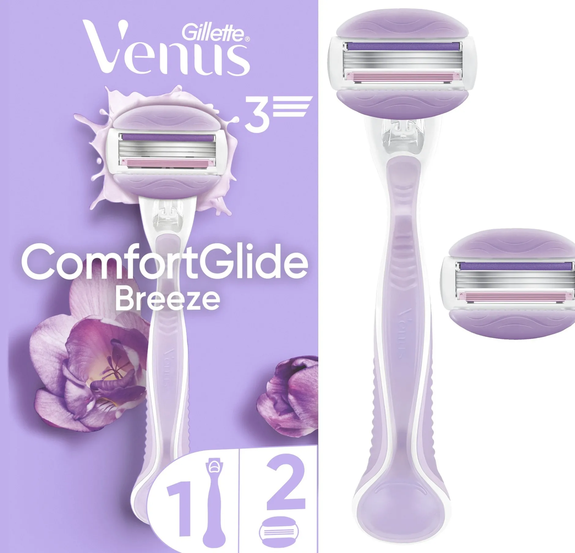 Gillette Venus ComfortGlide Breeze Rakhyvel & 2 st rakblad