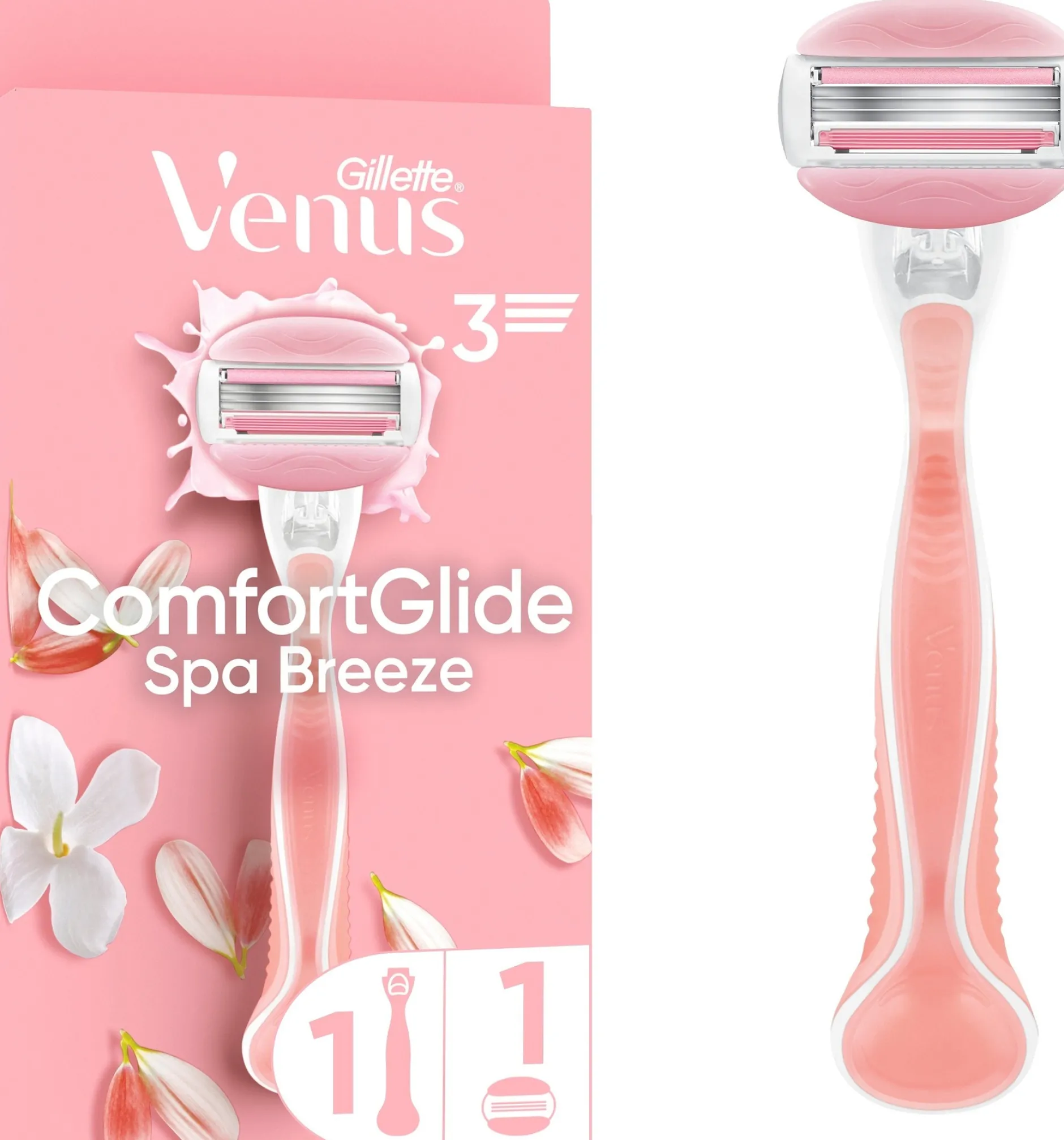 Gillette Venus ComfortGlide Spa Breeze Rakhyvel & 1 st rakblad