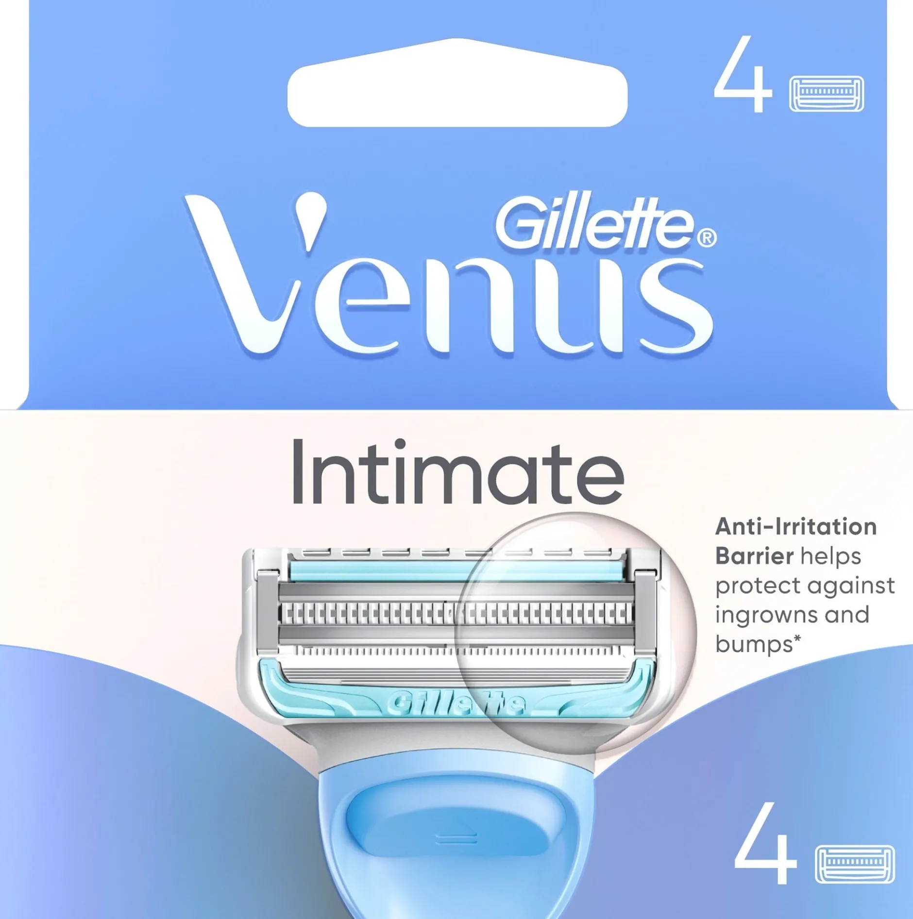 Gillette Venus Intimate Rakblad för Intimområdet 4 st