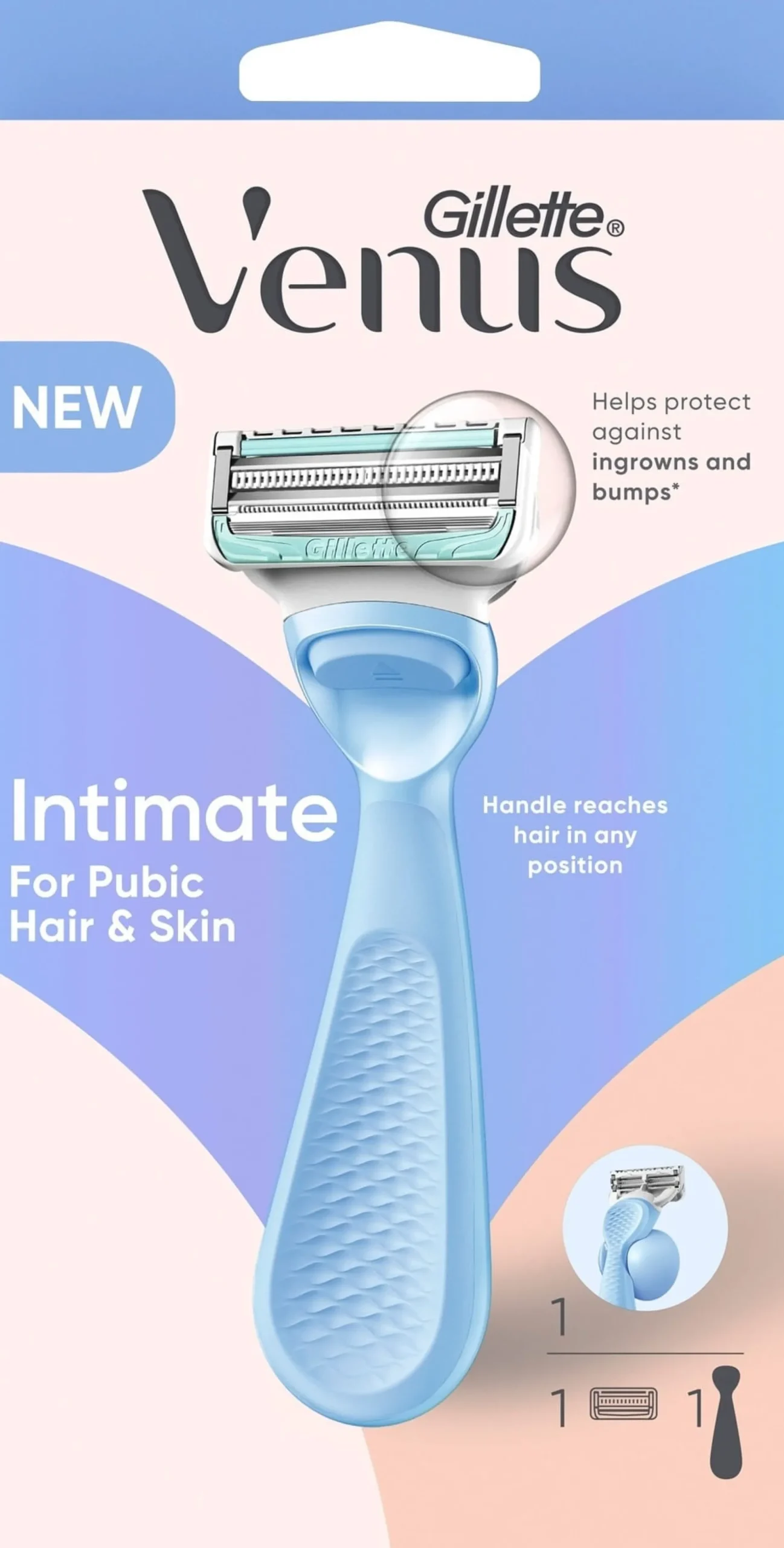 Gillette Venus Intimate Rakhyvel för Intimområdet Med Duschhållare