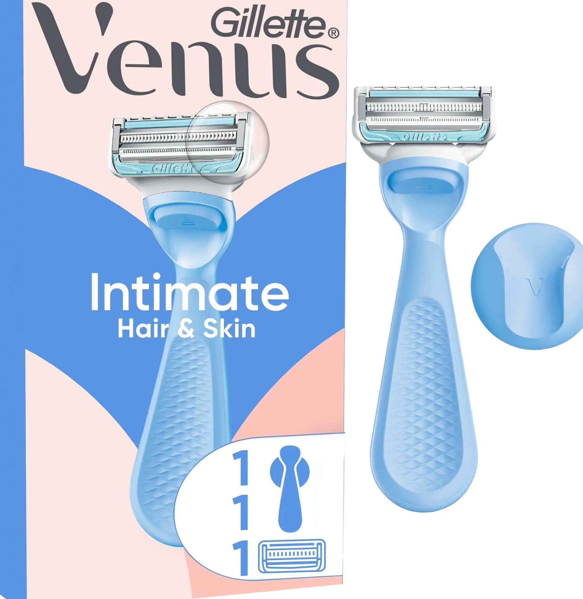 Gillette Venus Intimate Rakhyvel för Intimområdet Med Duschhållare