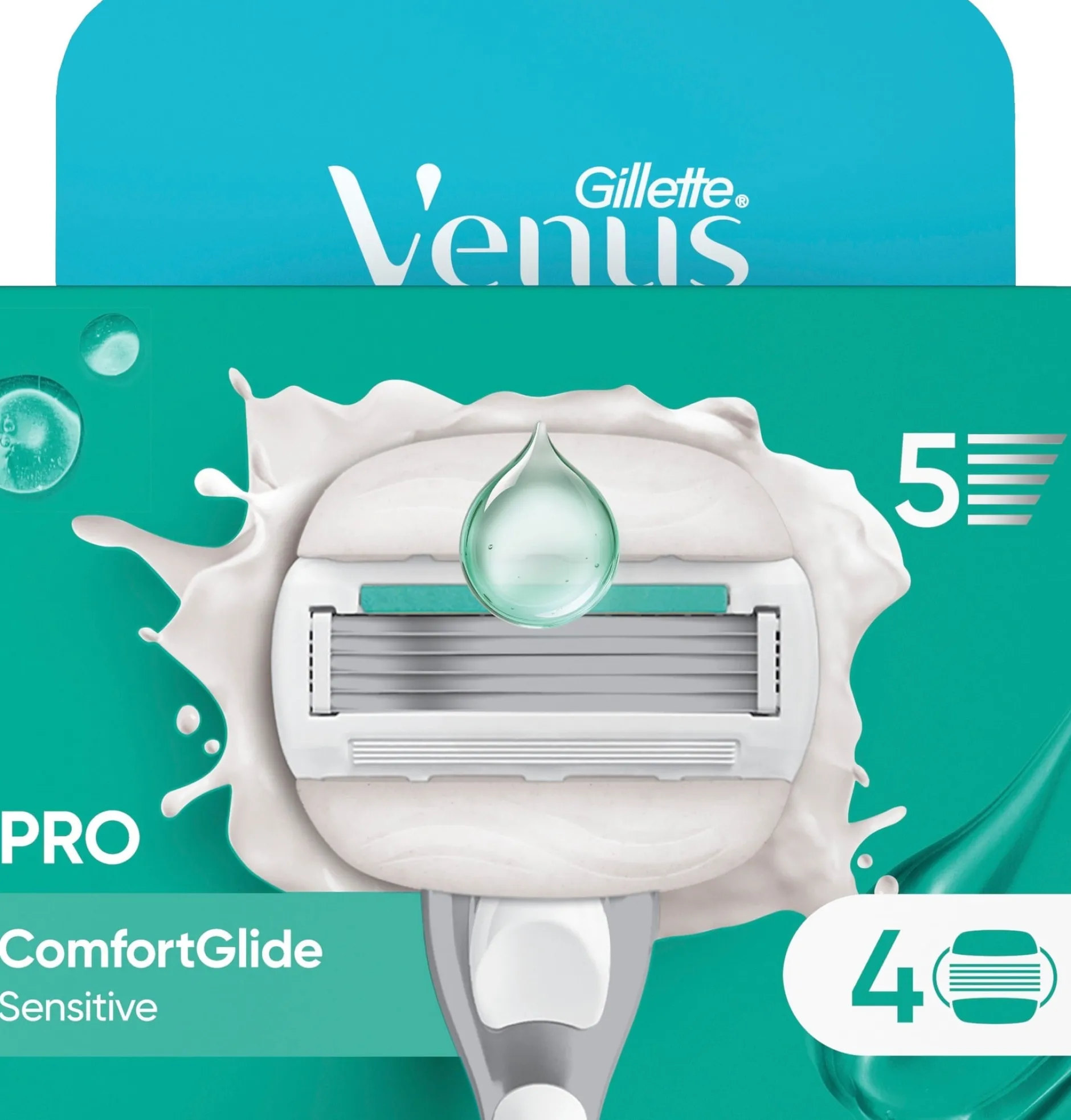 Gillette Venus Pro ComfortGlide Sensitive Rakblad 4 st