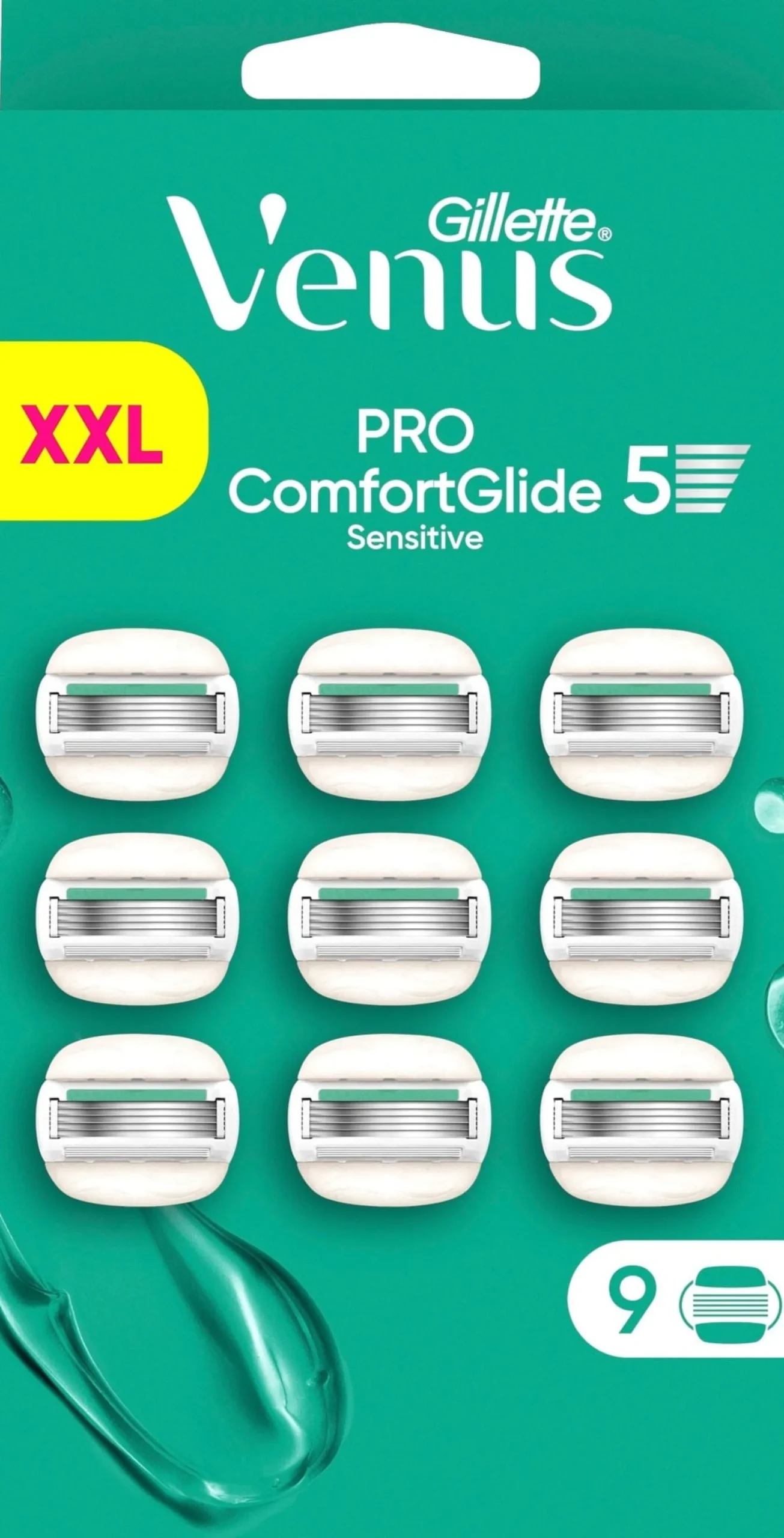 Gillette Venus Pro ComfortGlide Sensitive Rakblad 9 st