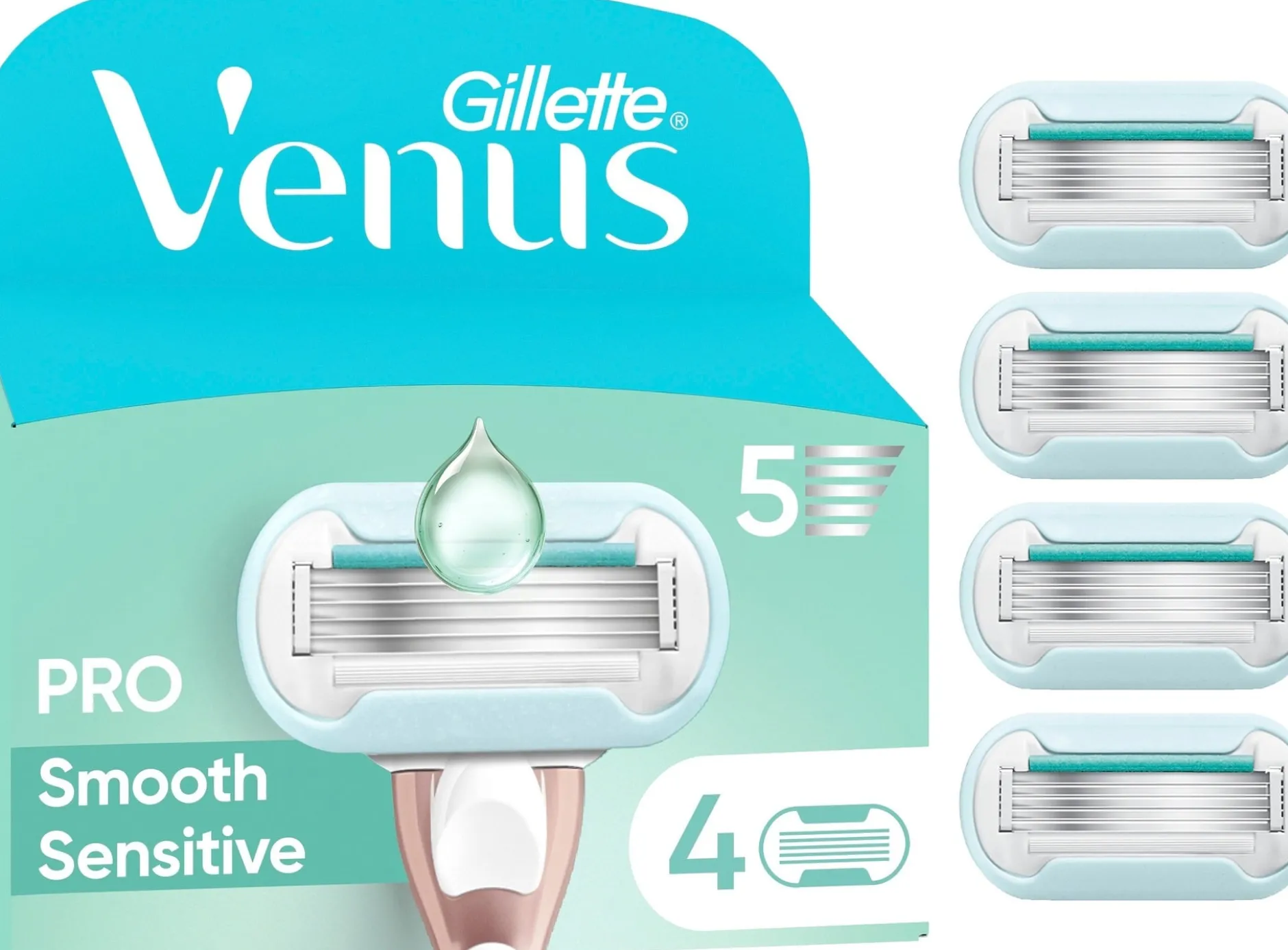 Gillette Venus Pro Smooth Sensitive Rakblad 4 st