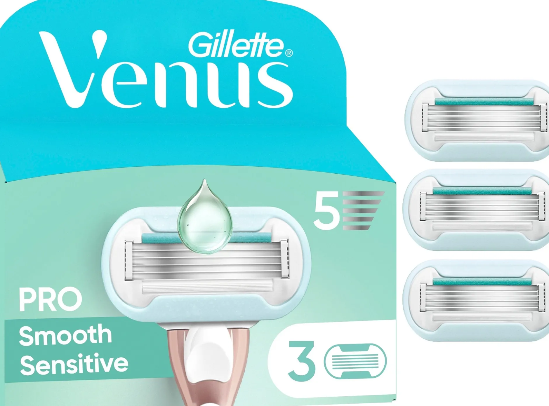 Gillette Venus Pro Smooth Sensitive Rakblad 3 st