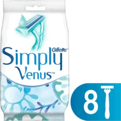 Gillette Venus Simply 2 Engångsrakhyvlar Kvinnor 8 st
