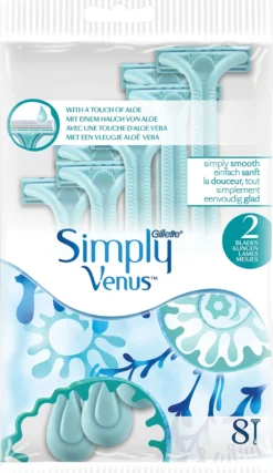 Gillette Venus Simply 2 Engångsrakhyvlar Kvinnor 8 st