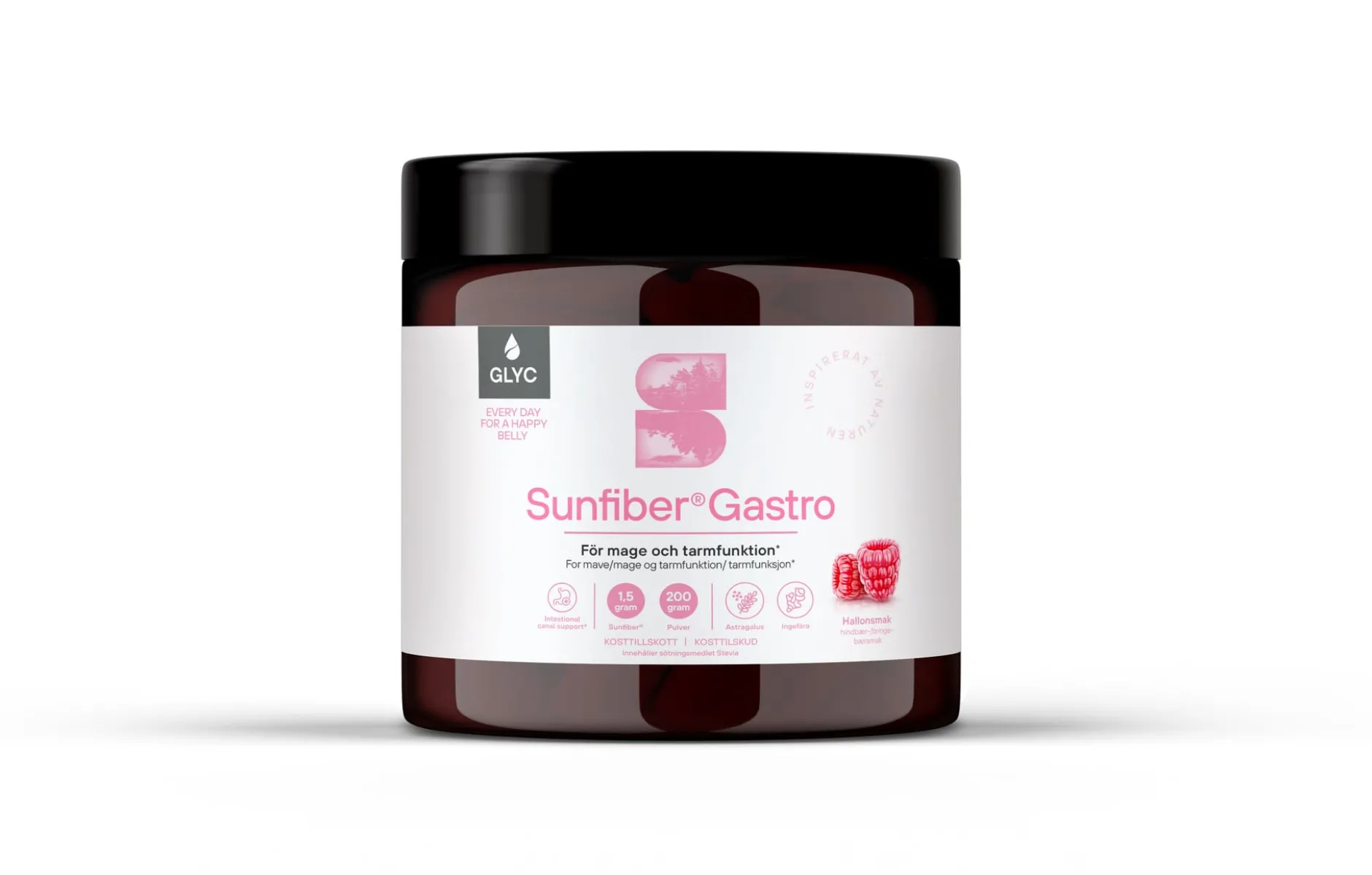 GLYC Sunfiber Gastro Hallon 200 g