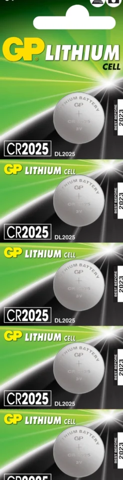 GP Lithium CR2025 Knappcellsbatteri 5-pack