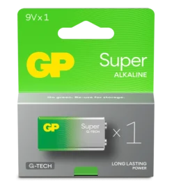 GP Super Alkaline 9V-batteri 1604A/6LF22 1 st