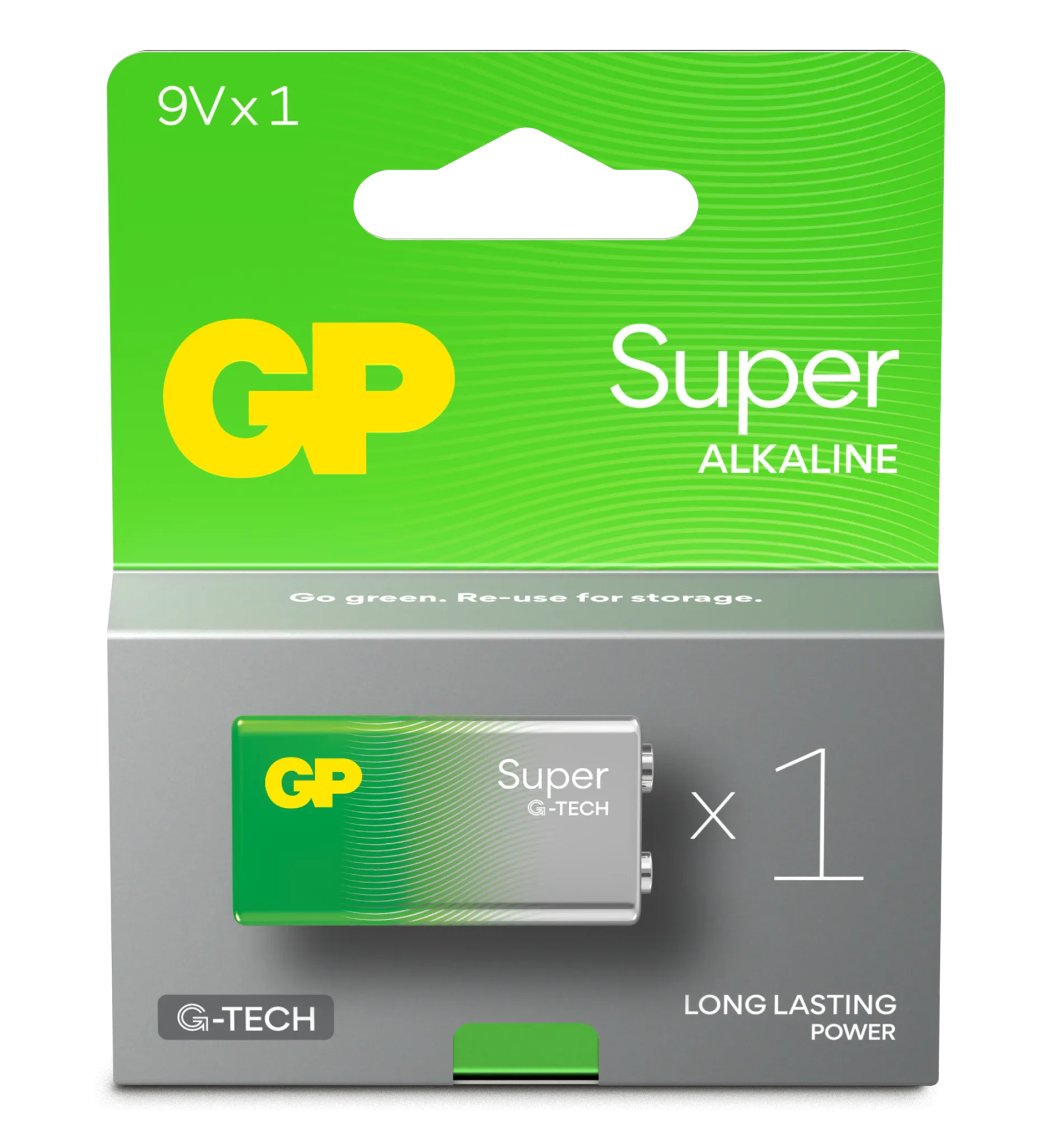 GP Super Alkaline 9V-batteri 1604A/6LF22 1 st