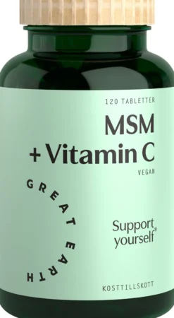 Great Earth MSM 1000mg + Vitamin C 120 tabletter