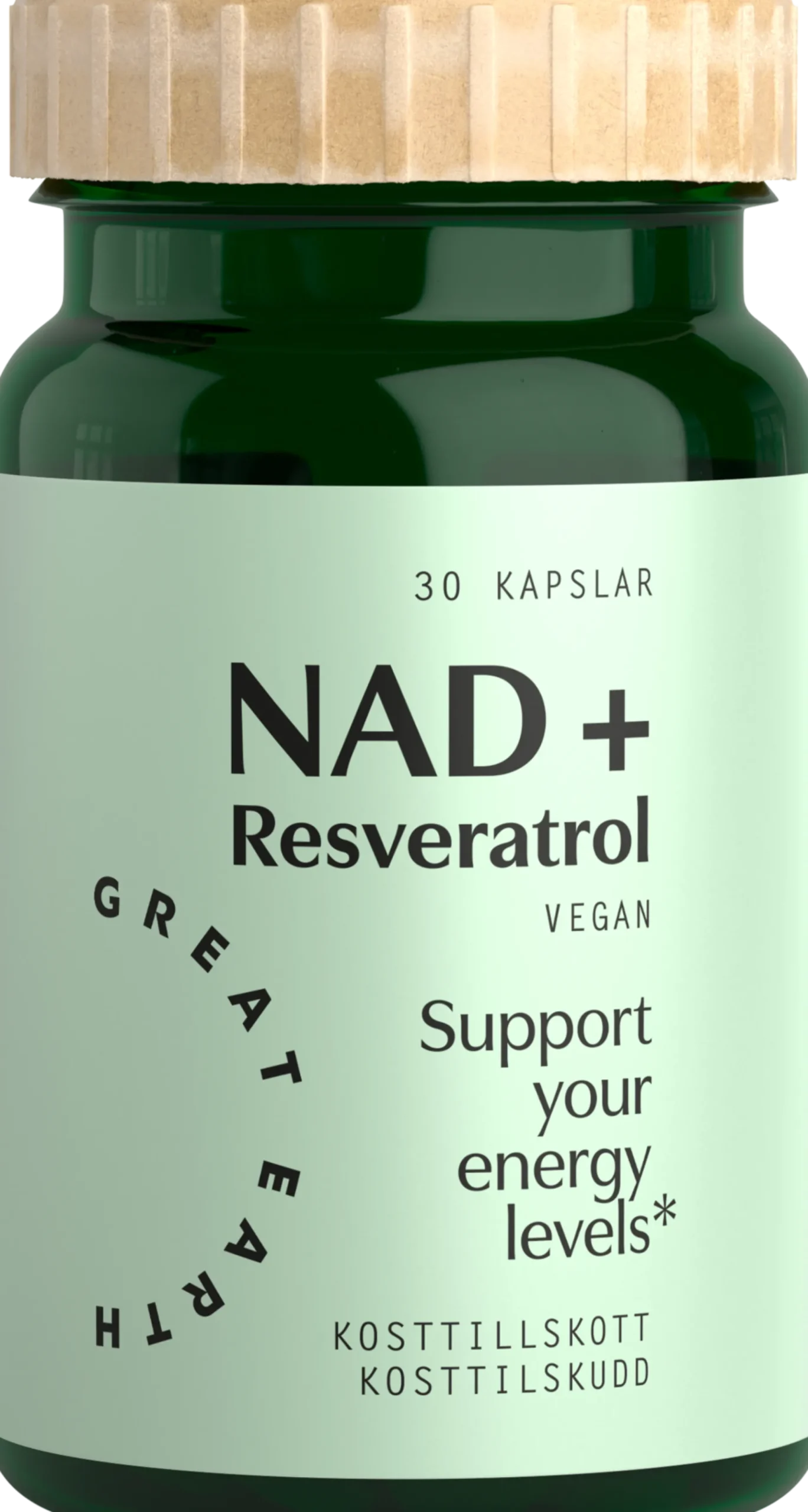 Great Earth NAD+ Resveratrol 30 kapslar