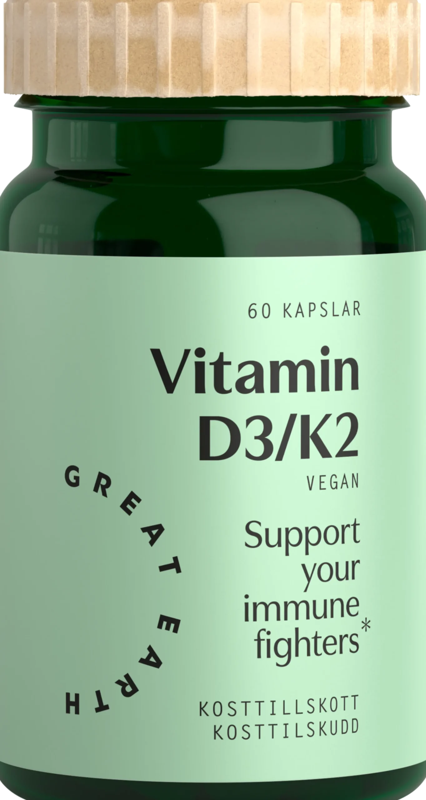 Great Earth Vitamin D3/K2 60 kapslar