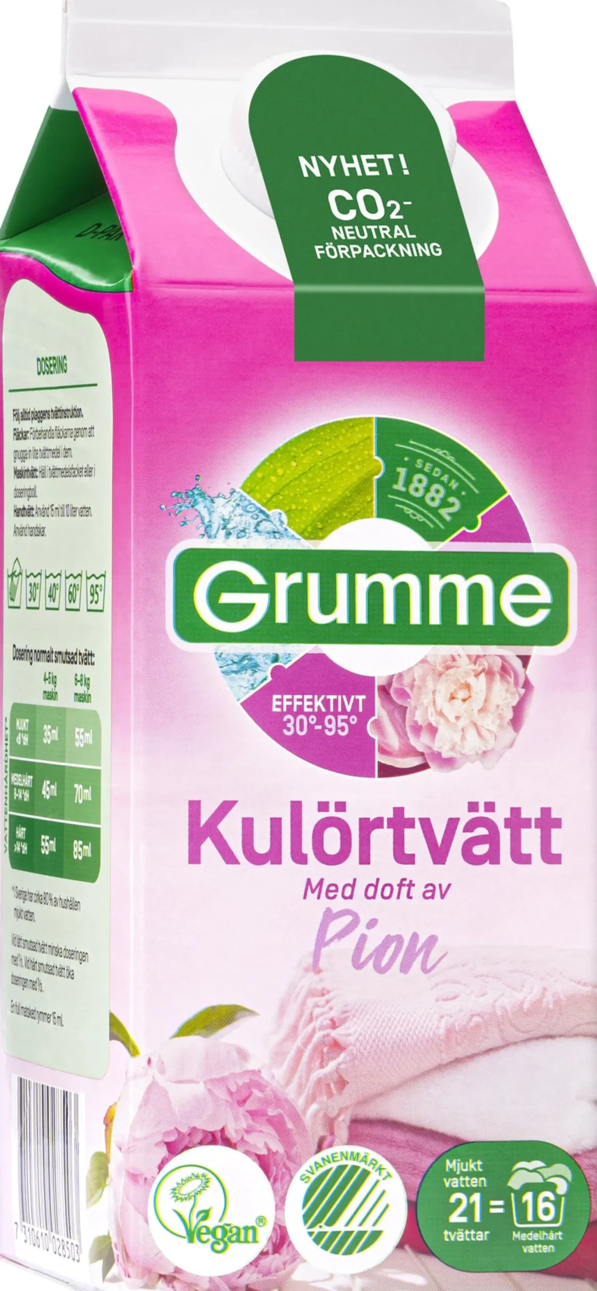 Grumme Kulörtvätt Pion 750 ml