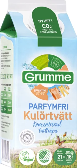Grumme Parfymfri Kulörtvätt 750 ml