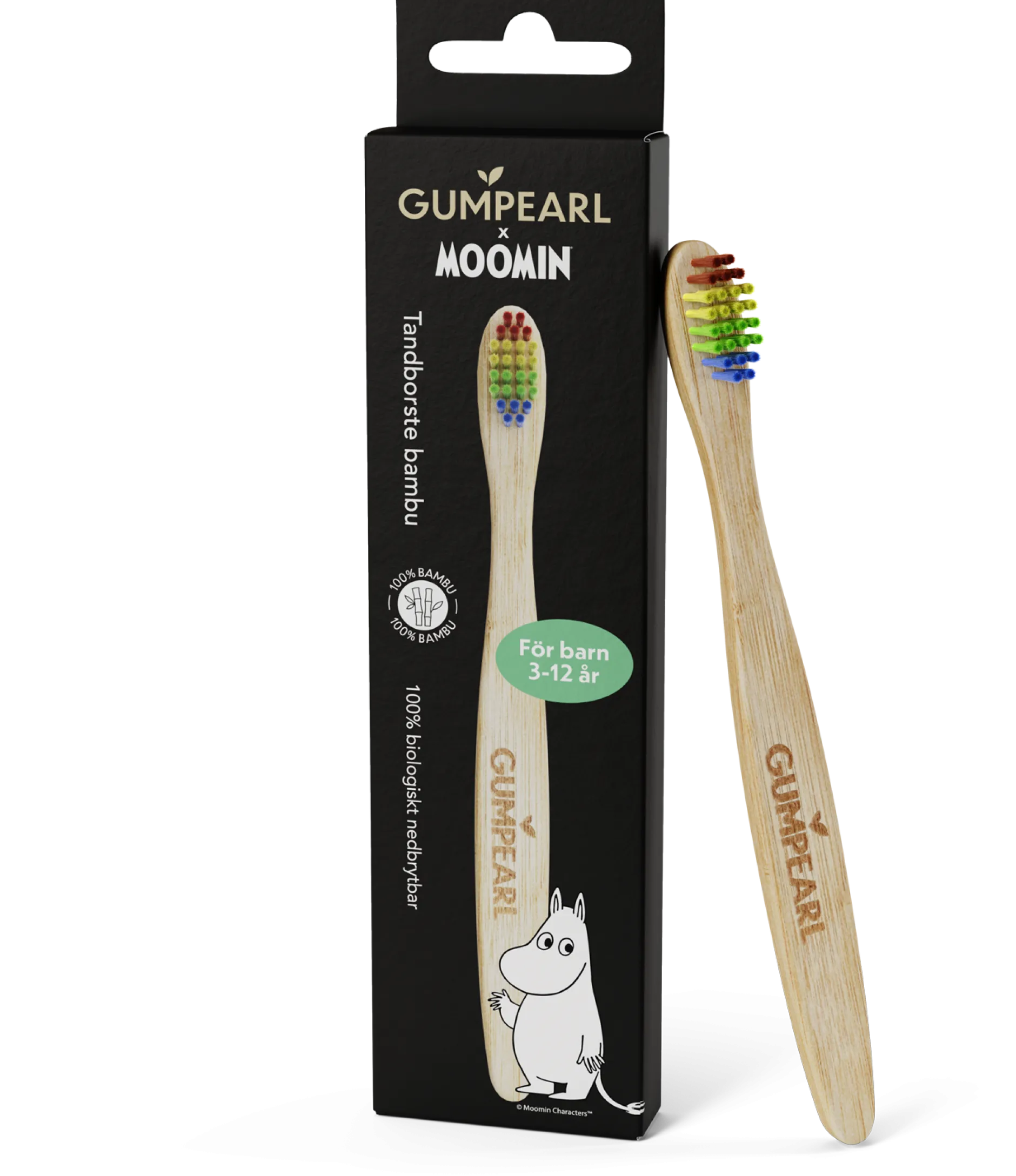 Gumpearl x Moomin Tandborste Bambu Barn 1 st