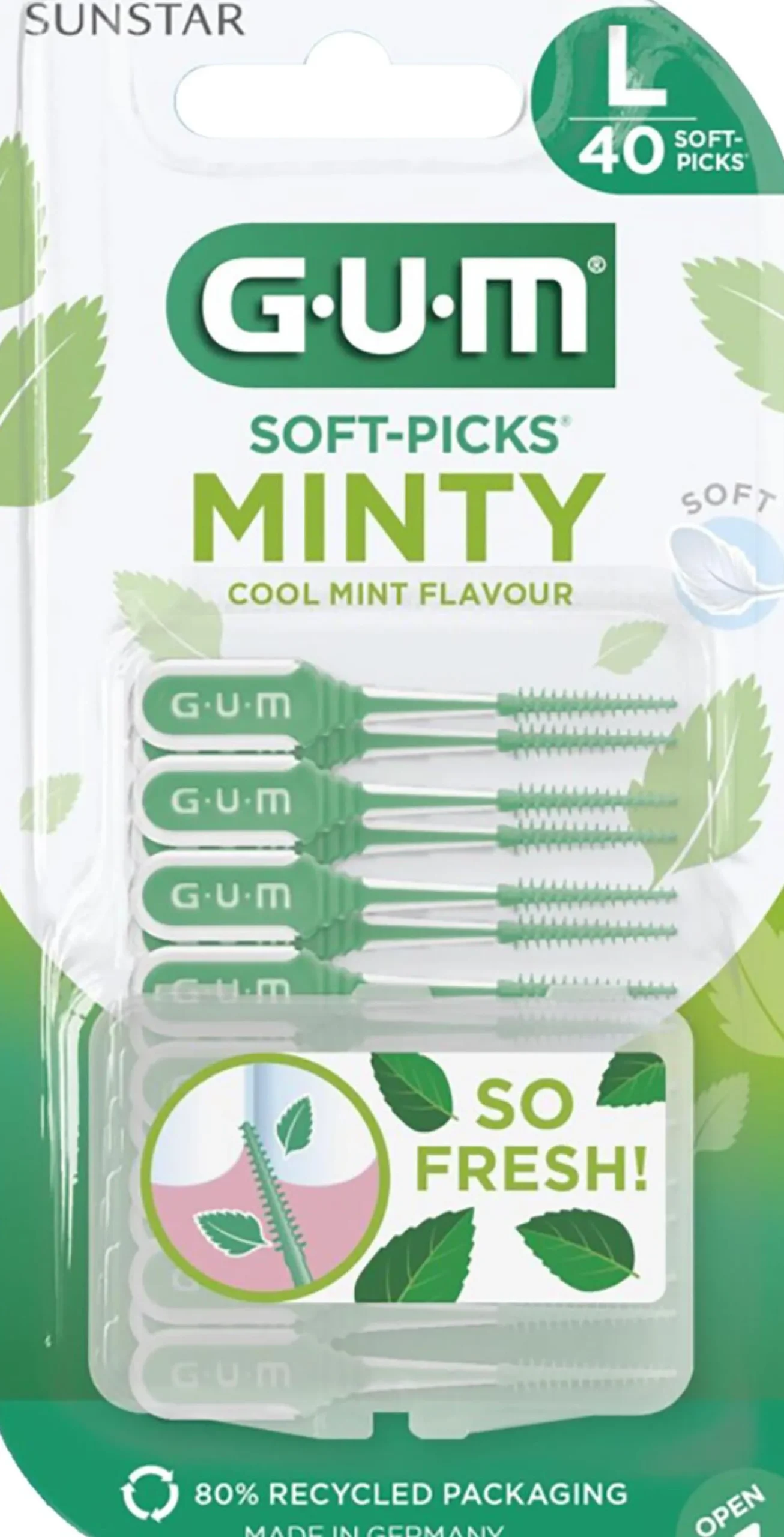 GUM Soft-Picks Comfort Flex L Mint 40 st