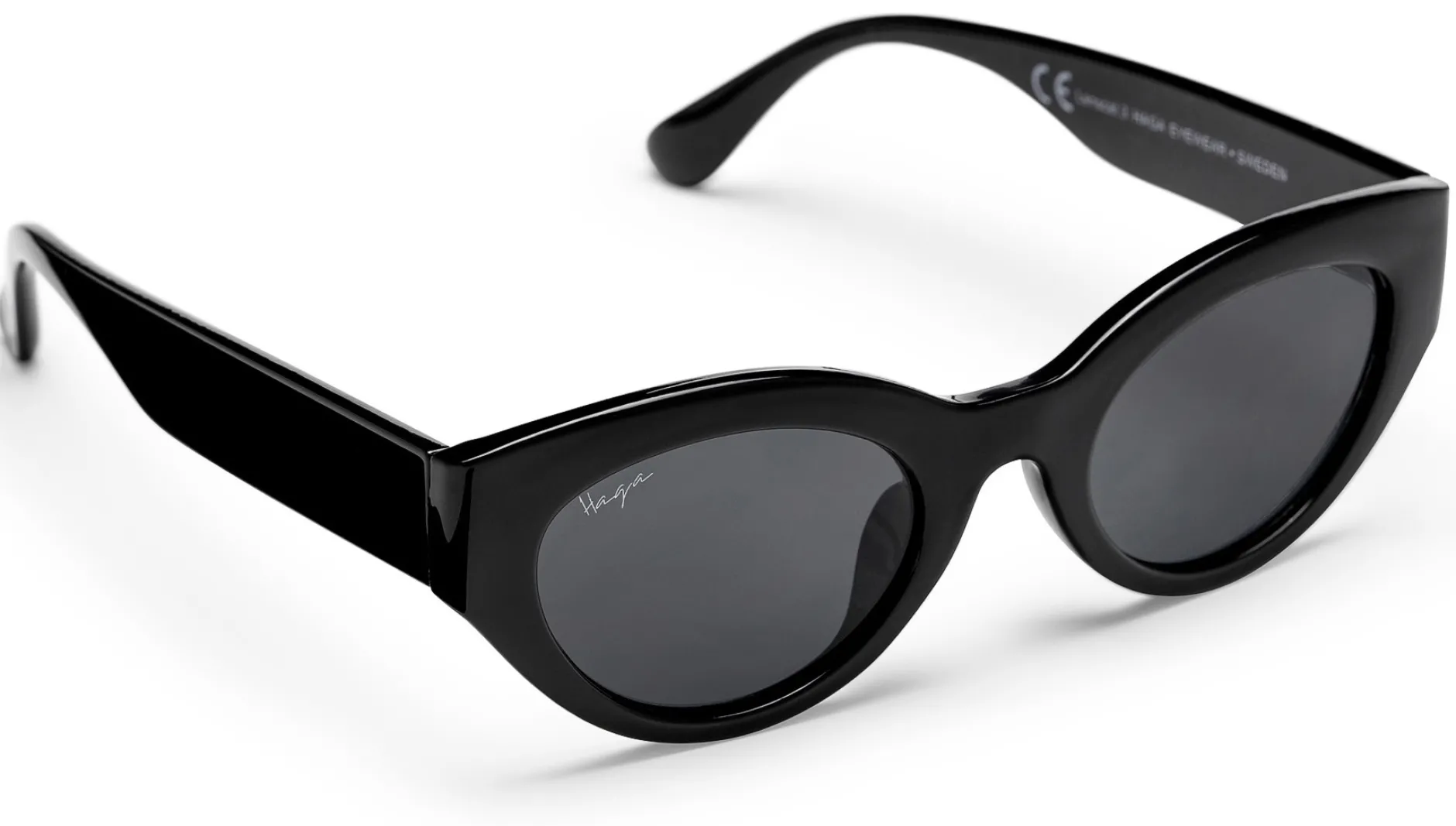 Haga Eyewear Casablanca Shiny Black Grey lens