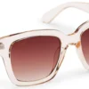 Haga Eyewear Marbella Transparent Peach Brown Gradient lens