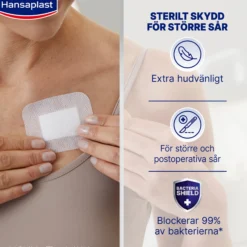 Hansaplast Sensitive Plåster XL 6 x 7 cm 5 st