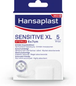 Hansaplast Sensitive Plåster XL 6 x 7 cm 5 st