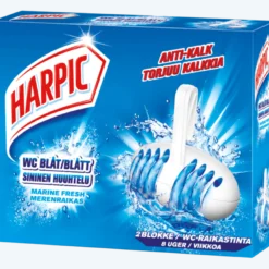 Harpic Toalettengöringsblock Anti-kalk Marine Fresh 2 st