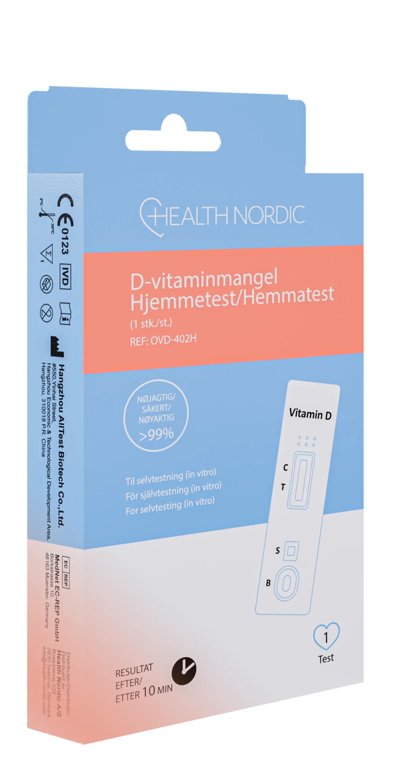 Health Nordic D-vitaminbrist Hemtest 1 st