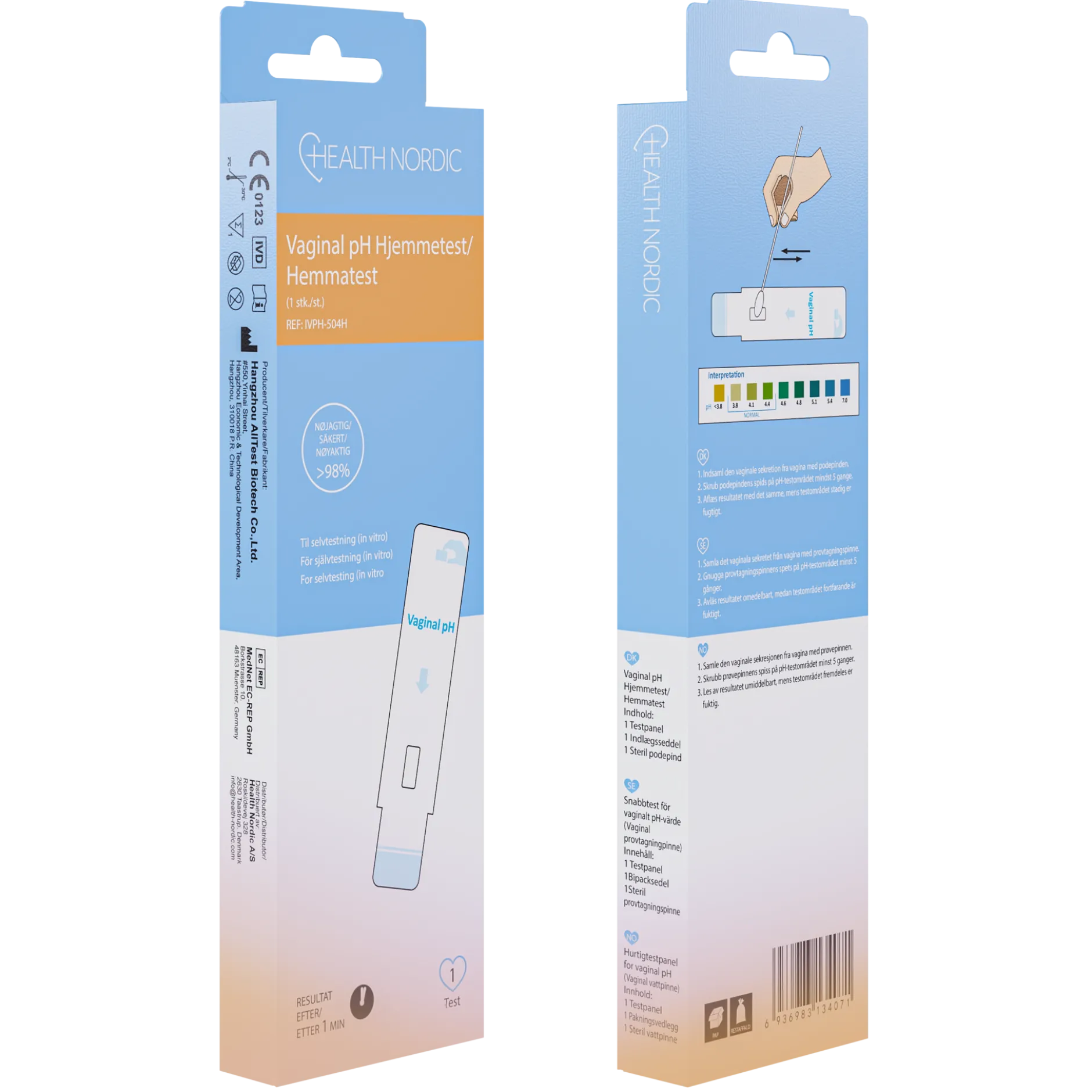 Health Nordic Vaginal pH Hemtest 1 st