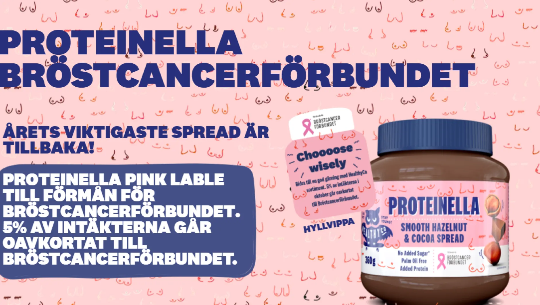 HealthyCo Proteinella Smooth Hazelnut & Cocoa Spread 360g
