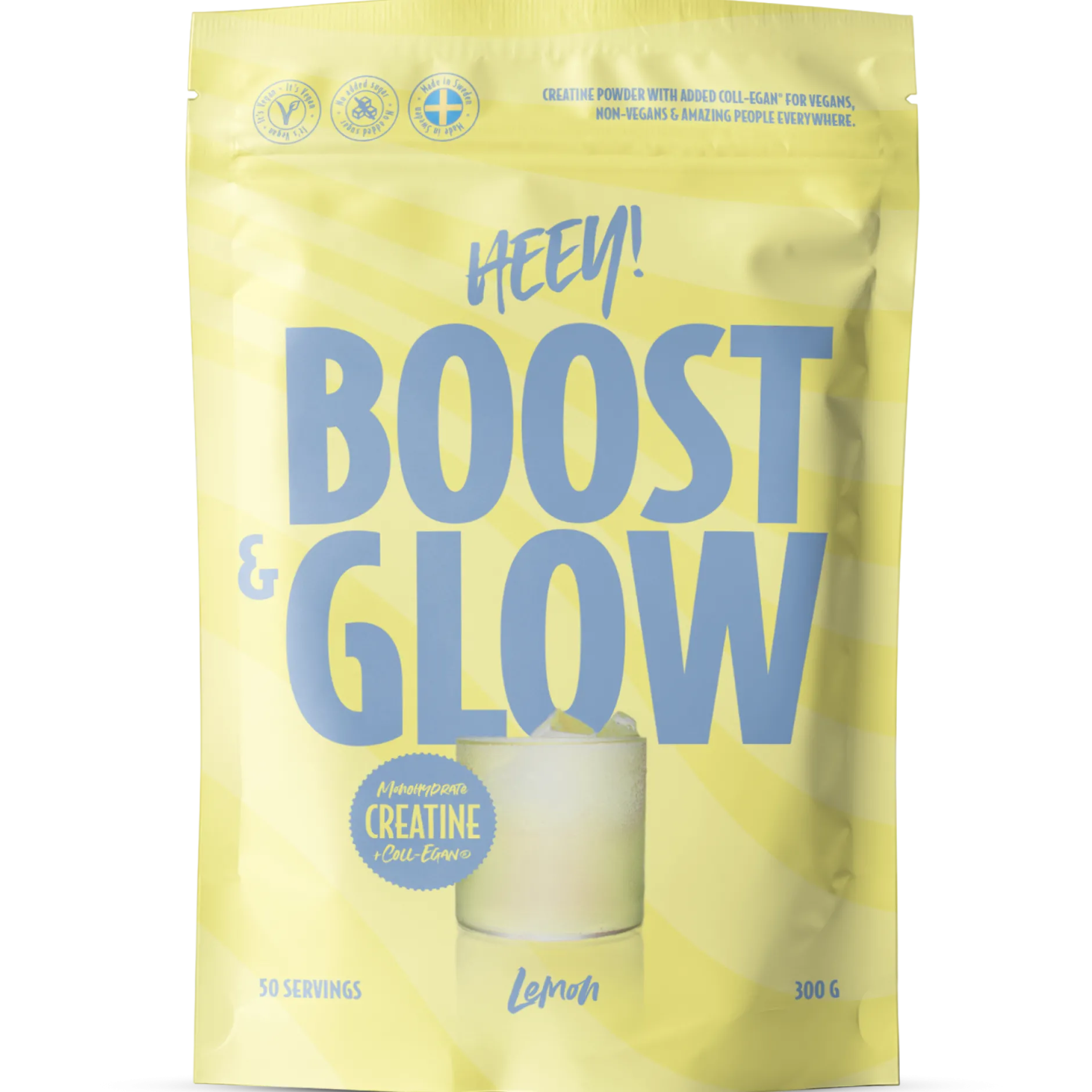 Heey! Boost & Glow Creatine + Collegan® Lemon 300 g